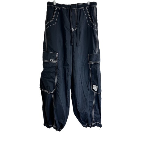 A-Lab Giga Rave Black Cargo Nylon Pants Black Large - Picture 2 of 20