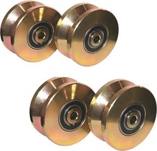 6 Pack-4" V Groove Wheel Double Bearing Sliding Gate 3000 Lbs Roller Slide Screw