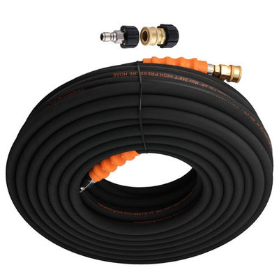 #ad 150Feet Pressure Washer Hose 3 8quot; M22 14mm Adapter 4800PSI Steel Wire Braid New $174.17