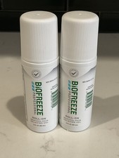 New Biofreeze Professional 3oz Roll On Pack of 2 Menthol Pain Reliving GEL