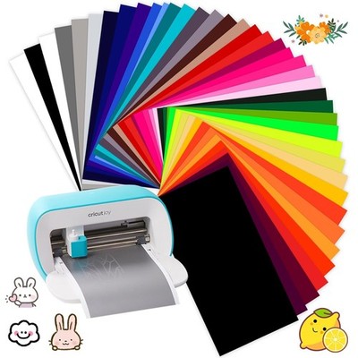 40 Stück 14cm x 30,5cm Smart Iron On für Cricut Joy, Plotterfolie Textil, Heat T