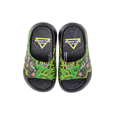 Monster Jam Grave Digger Boys Slide Sandals Youth Size 5 Slip-On NEW