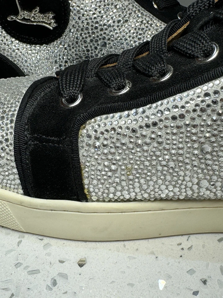 Men’s Christian Louboutin High Top Strass Sneakers Eu 42 - Image 4 of 4