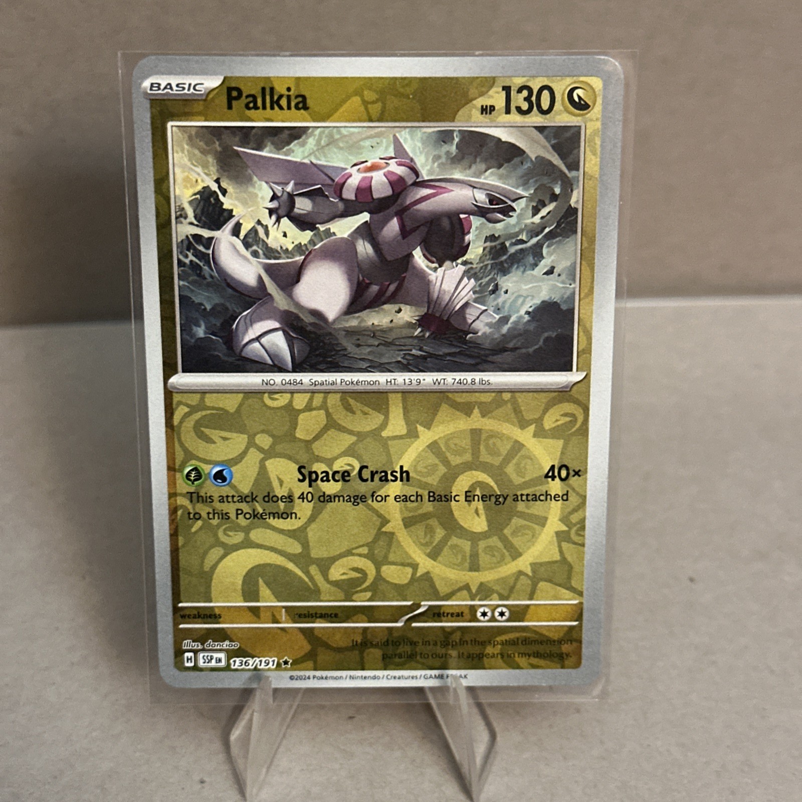 Palkia 136/191 Reverse Holo Surging Sparks SSP Pokemon Card NM