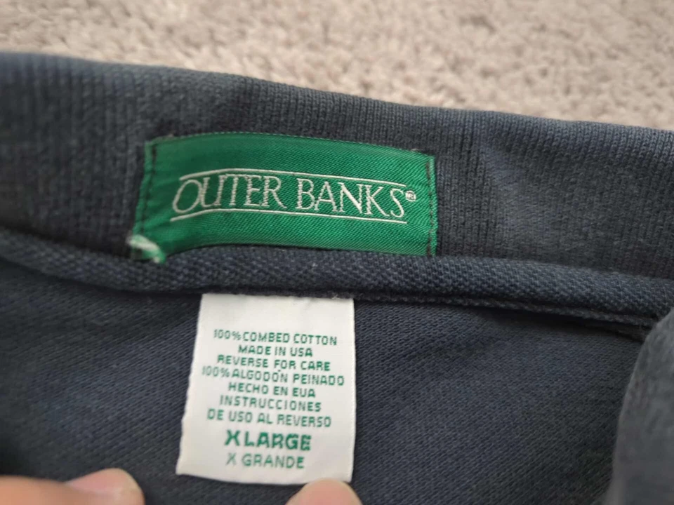 Camisa Polo De Colección Los Pescadores Perezosos 1998 Para Hombre XL Outer Banks Hecha en EE. UU. Foto 3 de 4