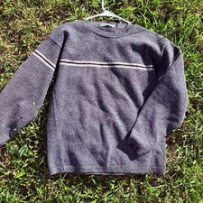 Vintage 90s Aeropostale Crewneck Sweater Grey Striped