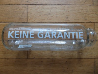 True Fruits Flasche 750 ml. Aufdruck ''Keine Garantie'' leer  Sammler Glas