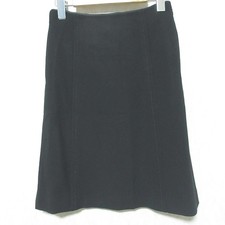PRADA Prada stretch knee-length semi-flared skirt, size 38, black Women USED