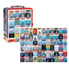 AQUARIUS Jaws 50 Aniversario 500 piezas Puzzle Divertido Caja 500 Piezas Puzzle Lata Resistente