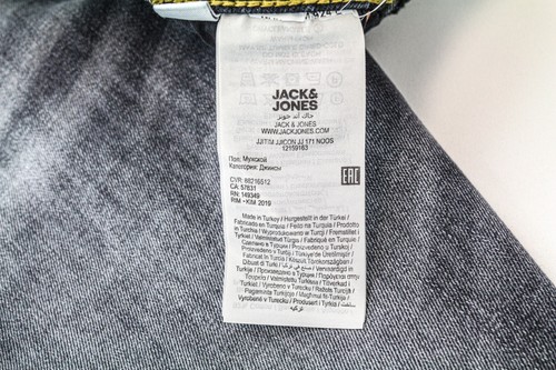 Jack & Jones Tim Hombre W29/L30 Gris Lavado Vaqueros Slim Recto Algodón Elástico - Imagen 6 de 8