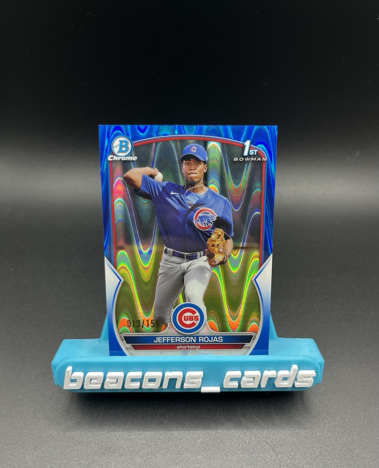 Jefferson Rojas 2023 1st Bowman Chrome #BCP-70 BLUE Raywave REFRACTOR /150