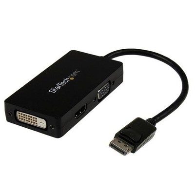 StarTech 3 in 1 DisplayPort zu VGA DVI oder HDMI Converter - Schwarz