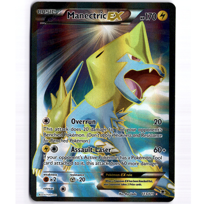Manectric EX (113 Full Art) Ultra Rare Holo - 113/119 - XY Phantom Forces - DMG
