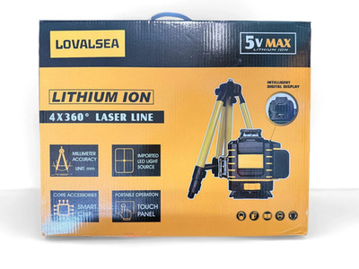 LOVALSEA 4x360 Laser Level Self Leveling w/ Tripod 5V Kit Tool