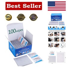 Unscented Lens and Screen Wipes - 100 Individually Wrapped Travel-Friendly Wipes