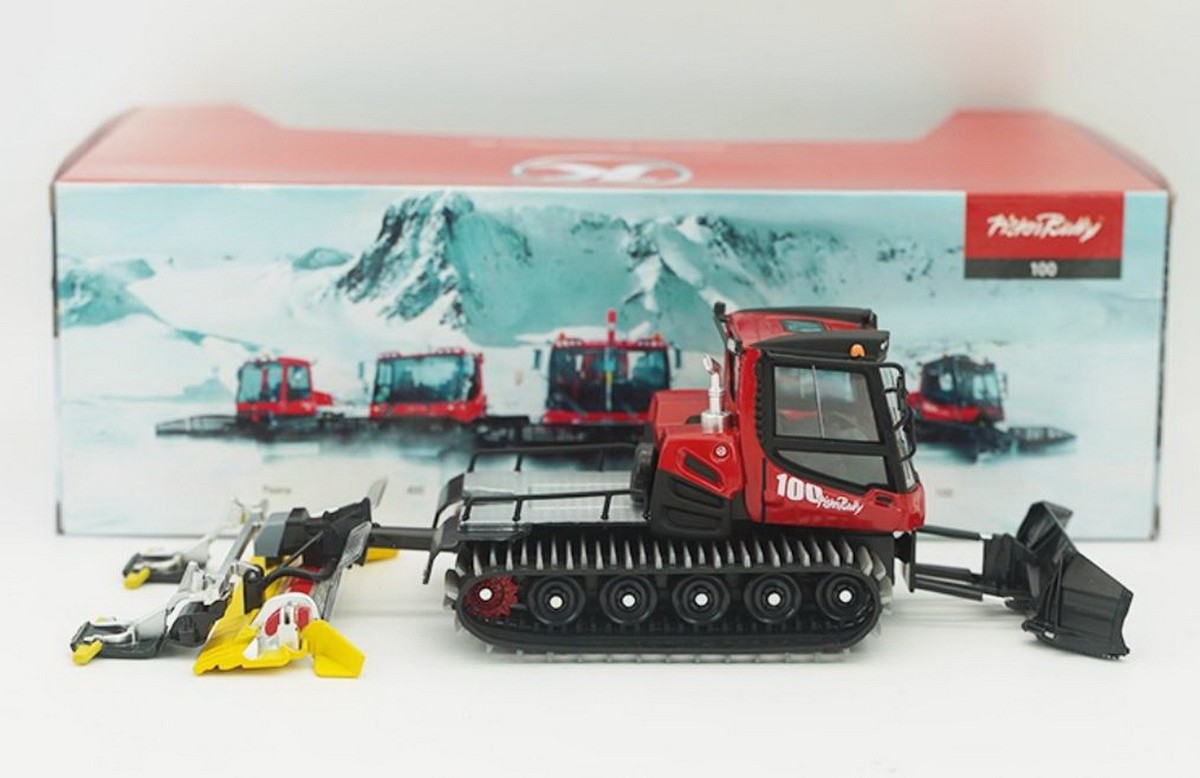 1/43 Scale PistenBully 100 Snowplow Diecast Model Plastic Tracks
