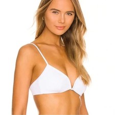 NWT L*Space Helena Bikini Top White Size XS
