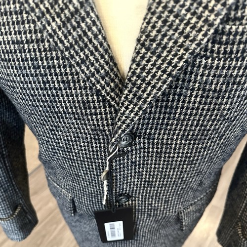 Officina 36 Coat Cappotto Wool Blend B/W Puppytooth Italy EU NWT MSRP 450 38R - Picture 8 of 17