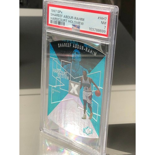 1997 SPx Hardcourt Holoview #HH7 Shareef Abdur-Rahim PSA 7 Vancouver Grizzlies - Picture 4 of 8