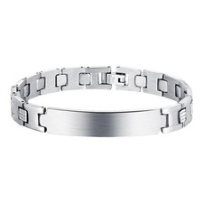 Stainless steel medical ID bracelet