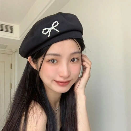 Solid Color Octagonal Hat Korean Style Artist Hat Sweet Painter Hat Streetwear