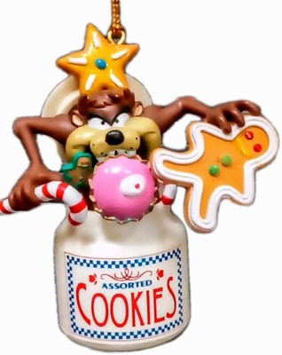 Vintage 1996 Looney Tunes Taz in Cookie Jar Ornament Matrix Warner Bros