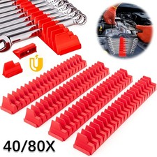 40-80PCS Magnetic Modular Wrench Organizer Compact Tool Storage Slots Hold Tools