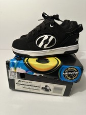 Heelys Voyager Youth Size 1 Roller Skate Shoes BLACK WHITE Wheeled