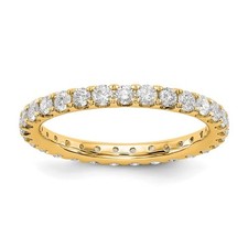 14k Yellow Gold 1 Ct Lab Grown Diamond Shared Prong Eternity Band Ring Size 8