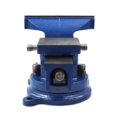 4" Bench Vise W/ Anvil Swivel Locking Base Tabletop Clamp Heavy Duty Steel