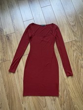 Glassons Ladies Xs Fits Size 6 Square Neck Long Sleeve Stretch  Dress