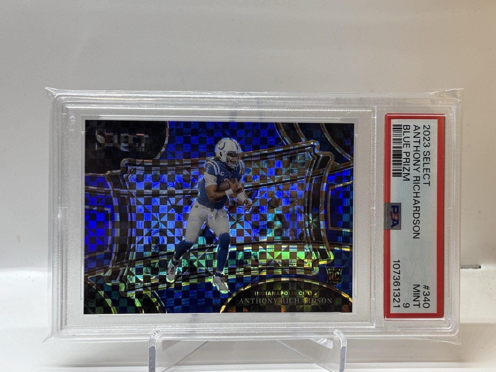 Anthony Richardson RC 2023 Select Field Level Blue Prizm 49/ 49 Rookie SSP PSA 9