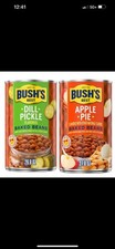 2 Cans Limited Edition! Bushβs Baked Beans Apple Pie & Dill Pickle New