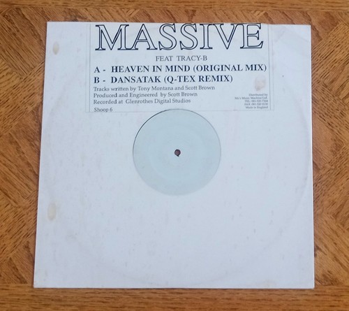Massive Feat' Tracy B : Heaven In Mind / Dansatak - Awesome DJ White Label 12"