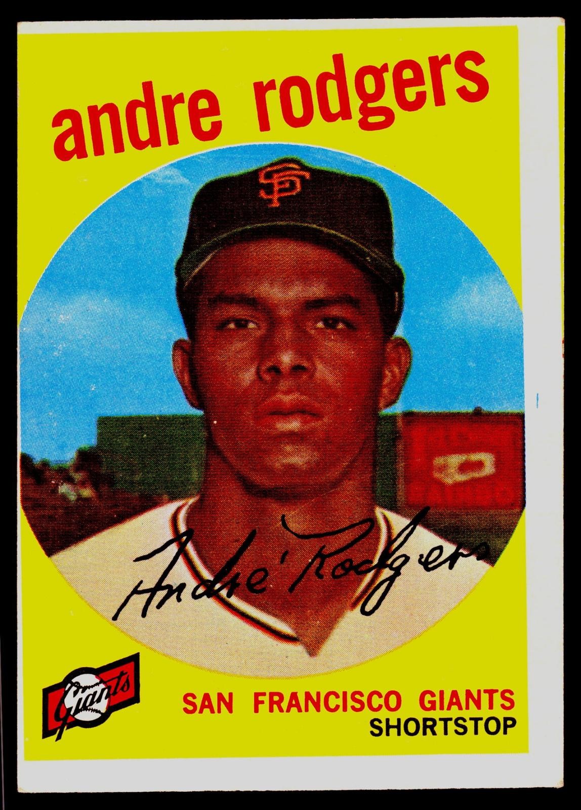 1959 Topps #216a Andre Rodgers :White/lighter back - VG