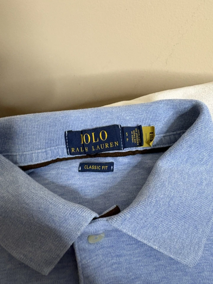 Polo de Ralph Lauren azul manga larga para niños talla pequeña/8 Foto 2 de 3