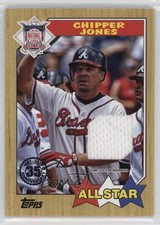 2022 Topps 1987 Topps Baseball All-Star Relic Chipper Jones #87ASR-CJ HOF