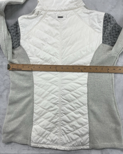 Prana Zinnia Jacke Damen Large beige grau Wollmischung gesteppt durchgehender Reißverschluss Outdoor - Bild 5 von 19