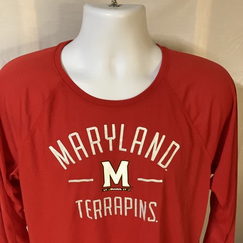 UA Under Armour Mens Base Layer Shirt Red XL Threadborne Maryland Terrapins NWT - Picture 2 of 13