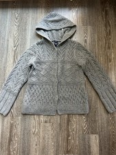 VTG American Eagle Hand Knit Lambswool Cardigan Sweater SZ L 90s Preppy Classic