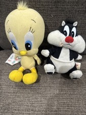 Looney Tunes Tyco Lovable Tweety Bird 1995 And Dakin Baby Sylvester 1994 