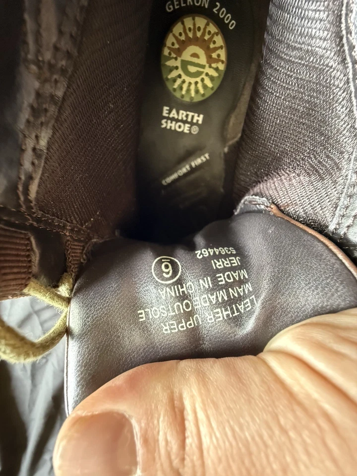 Earth Shoes Mujer 6 Marrón Cuero Botines Prairie Cottage Foto 4 de 4