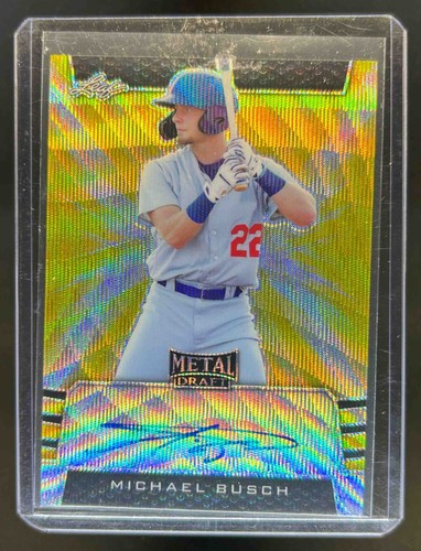 2019 Leaf Metal Draft Michael Busch Gold Wave Auto #1/1