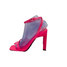 Nine West Shoes Womens Size 7.5 M Pink Strappy High Heels Hause Ankle Strap