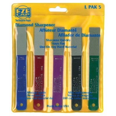Eze-Lap 5 Pack LSF + LF + LM + C + XC Diamond Hone & Stone Sharpener