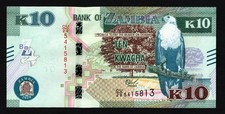 ZAMBIA 10 Kwacha 2020 - UNC - Pick 58c  ,  2 scan  (65)