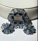 Vintage Rare Trifari Etoile Brooch & Earrings Set W/ Blue Lava Stones — photo 2
