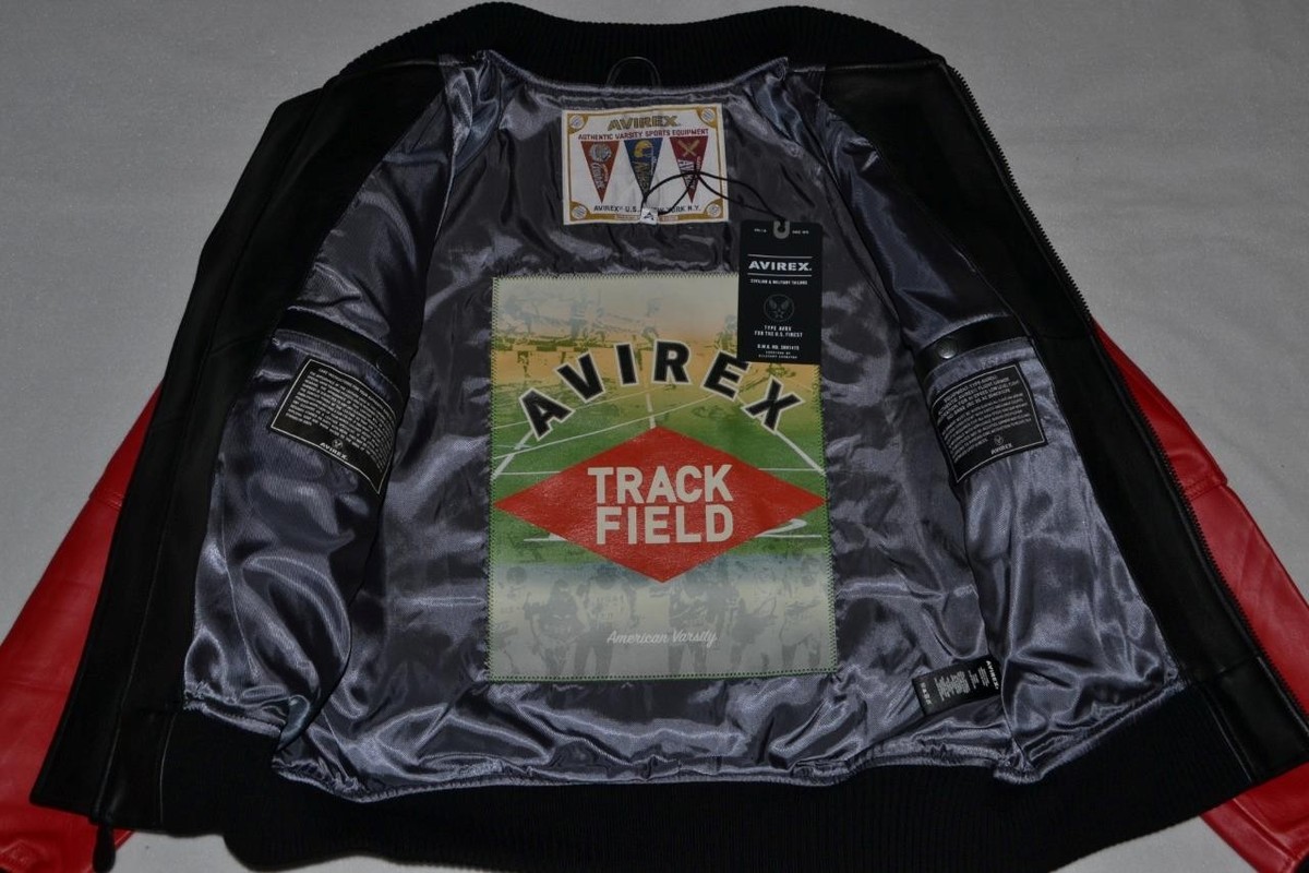 AUTHENTIC MENS Avirex TRACK & FIELD VARSITY JACKET BRAND NEW ALL