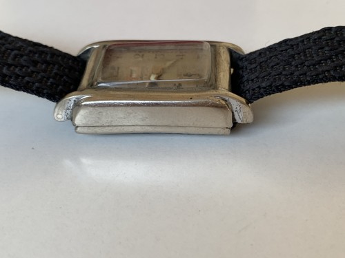 1930s Vintage Tank Watch Swiss Rectangle 15 Jewels WWII Ancre Military 26*33mm - Bild 13 von 23