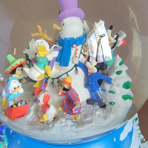 Disney Snow Globe Mickey Frosty the Snowman Music Snow Blower Vintage 1994 - Picture 11 of 24